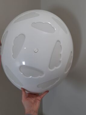 Vintage IKEA Sköjig White Cloud Cutout Ceiling Lamp